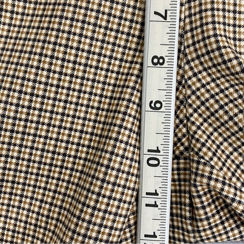 NEW Adrianna Papell Houndstooth Pants Pull On Size 6 Mustard Square Plaid - Picture 11 of 12